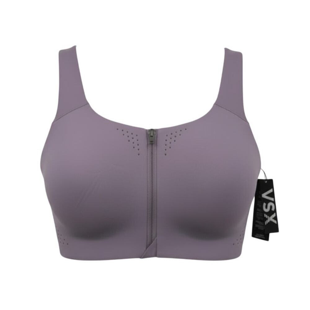 Victoria's Secret 34DD Featherweight Max Wireless Sport Bra Purple tiny flaw NWT